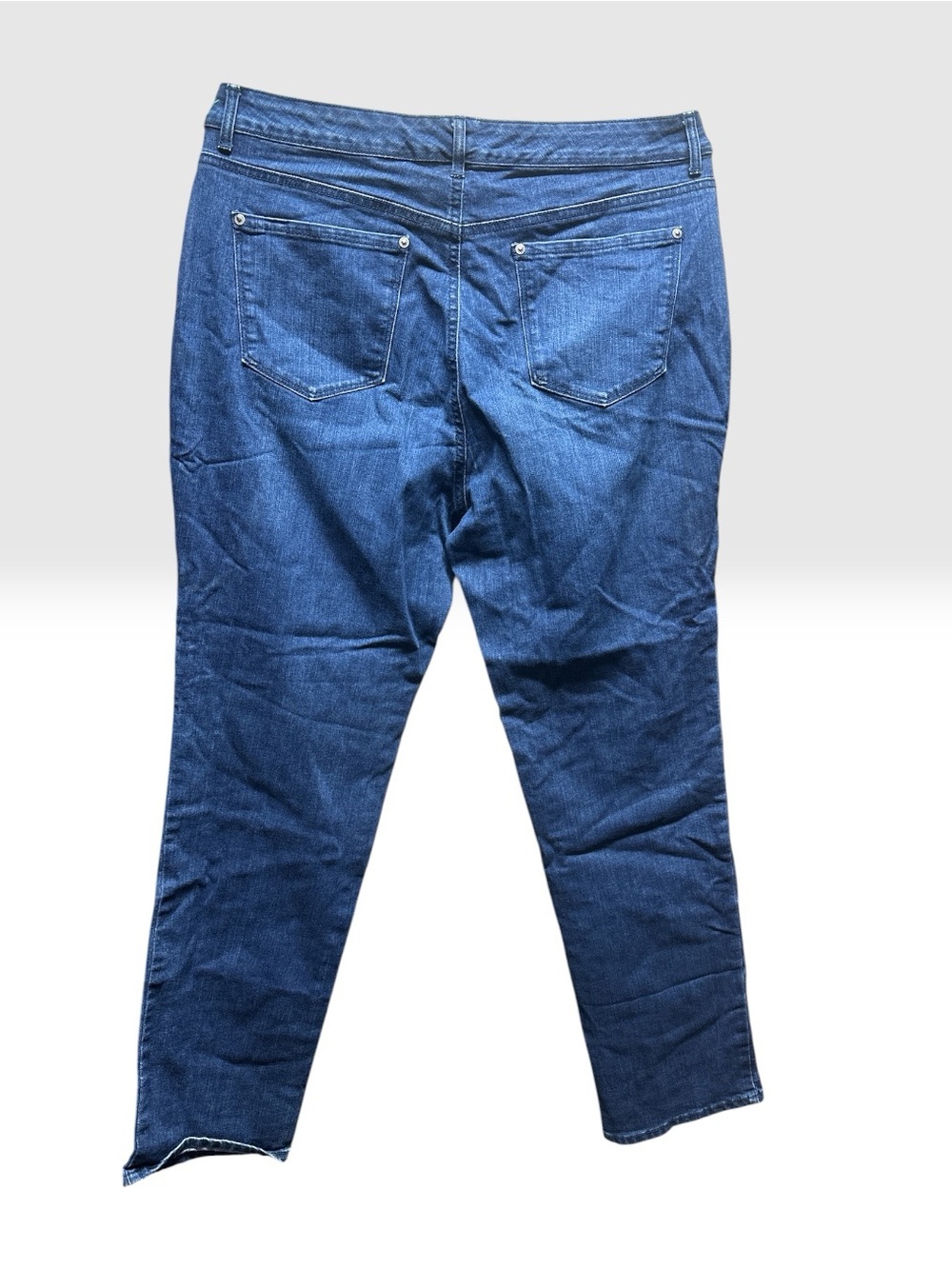 Gloria Vanderbilt Straight Leg Jeans in Dark Blue Denim